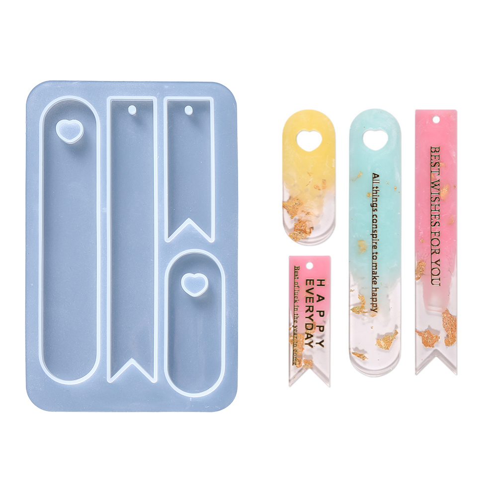 Jewelry Making Books - Oval Bookmark Silicone Mold Heart Bookmark