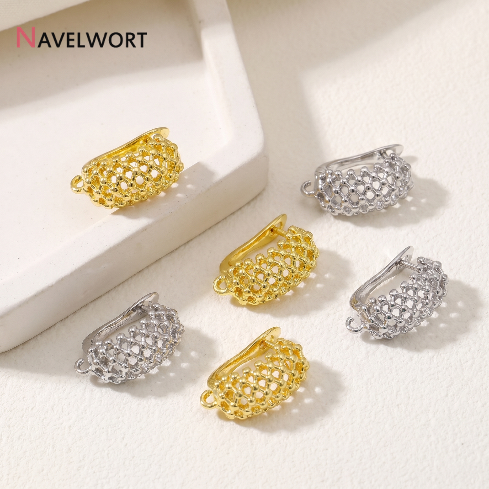 Jewelry Making Hobby - 18K Gold Plated Brass Hollow Shvenzy