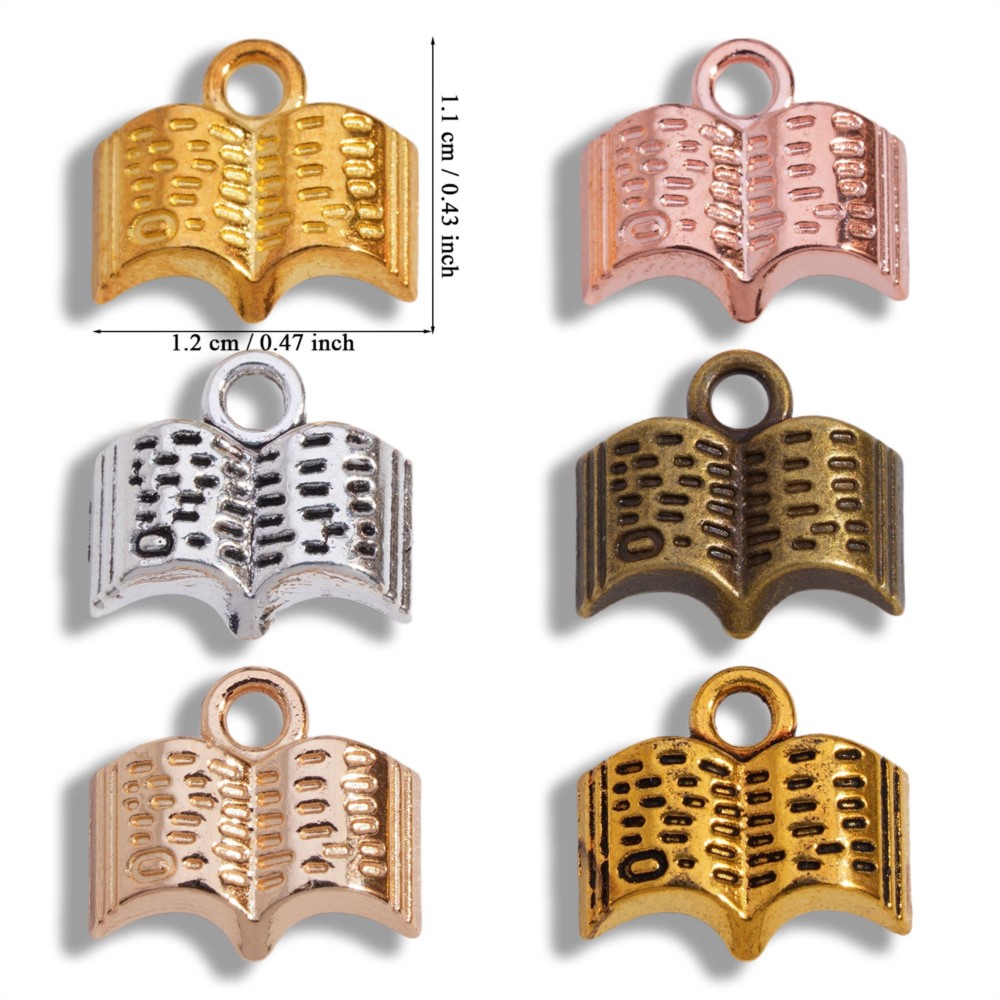 10/20/100pcs Charms Open Book  – Jewelry Making Books Bewertung und Preis