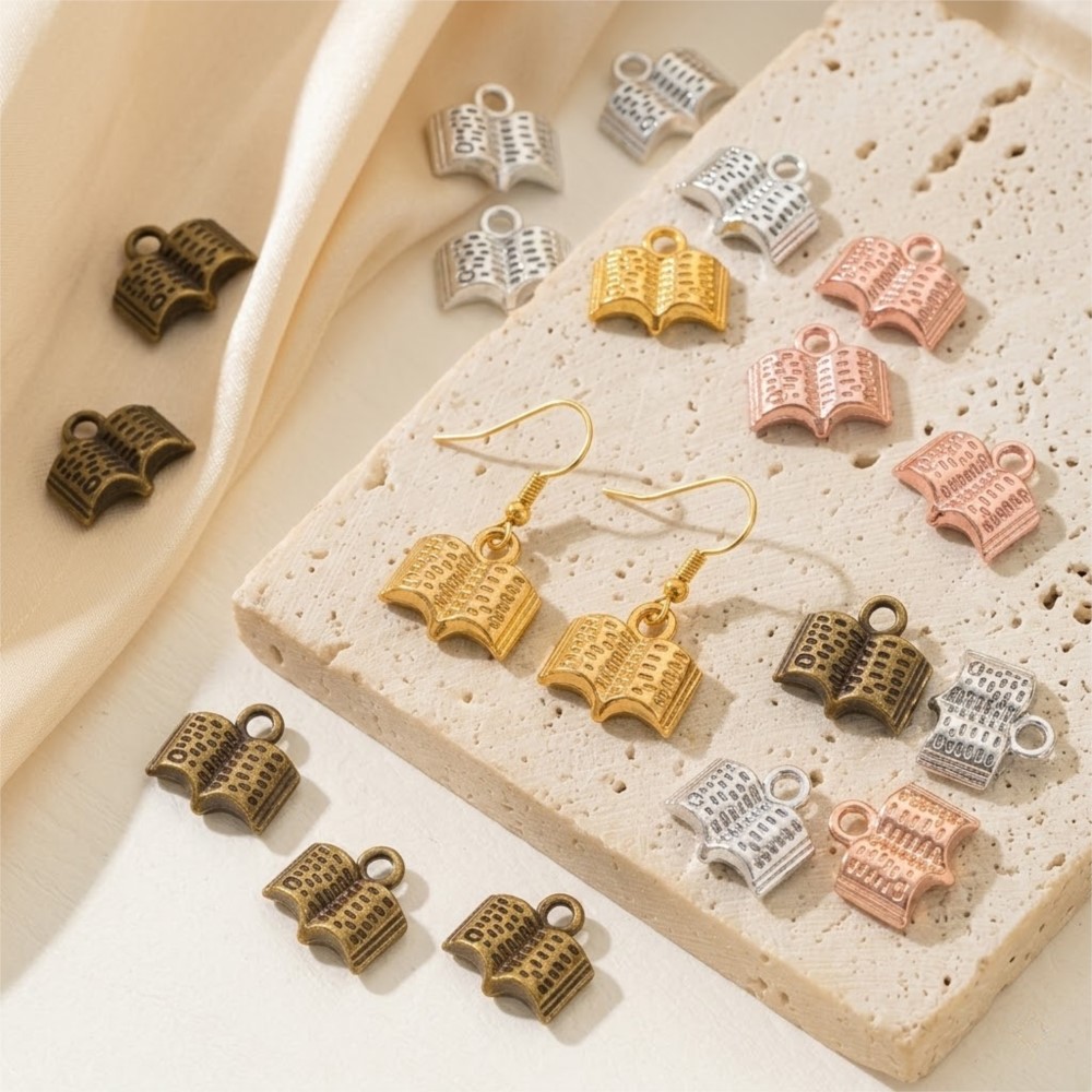 10/20/100pcs Charms Open Book  – Jewelry Making Books Bewertung und Preis
