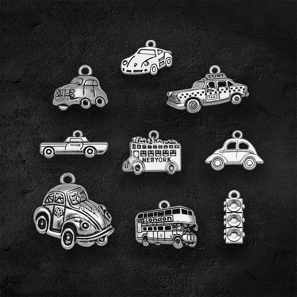 Silver Plated Taxi Bus Car Tra – Jewelry Making In London Bewertung und Preis