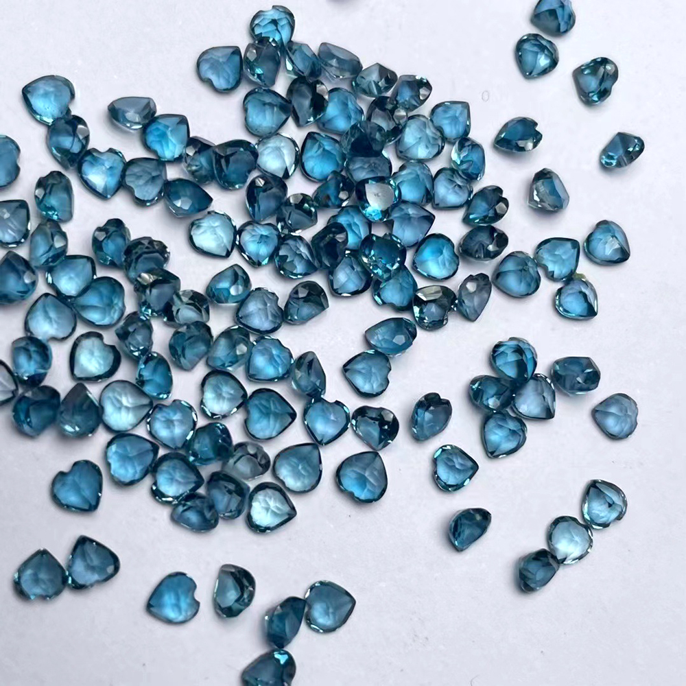 5pcs London Blue Topaz Heart S – Jewelry Making In London Bewertung und Preis