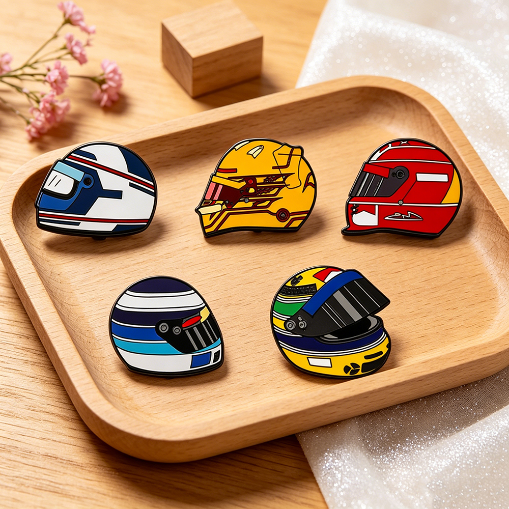 5pcs Racing Helmet Enamel Pin  – Jewelry Making Kit Bewertung und Preis