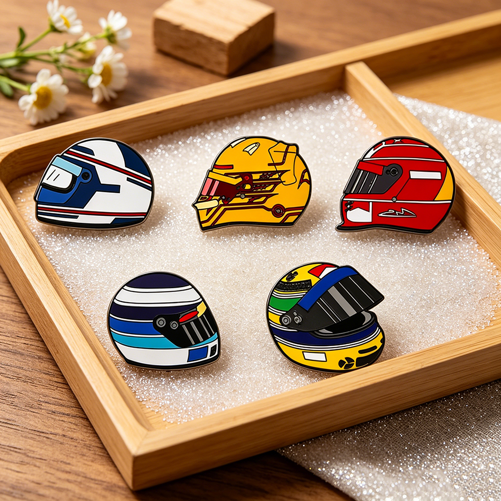 5pcs Racing Helmet Enamel Pin  – Jewelry Making Kit Bewertung und Preis