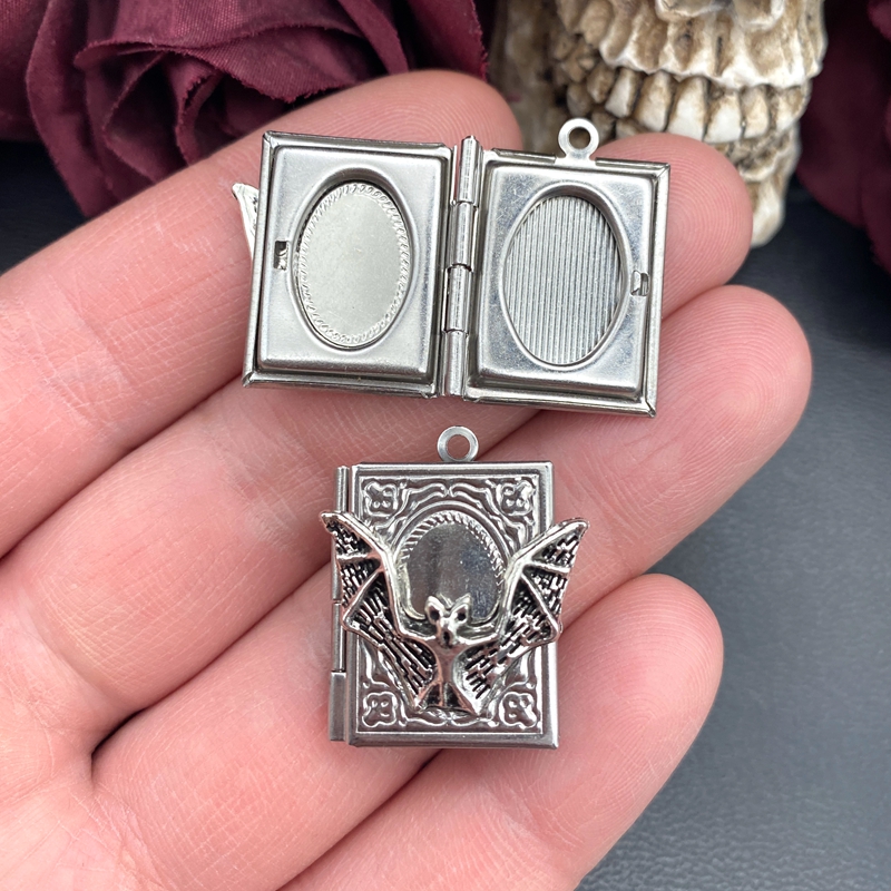 2pcs 27*22mm Bat Book Locket C – Jewelry Making Books Bewertung und Preis