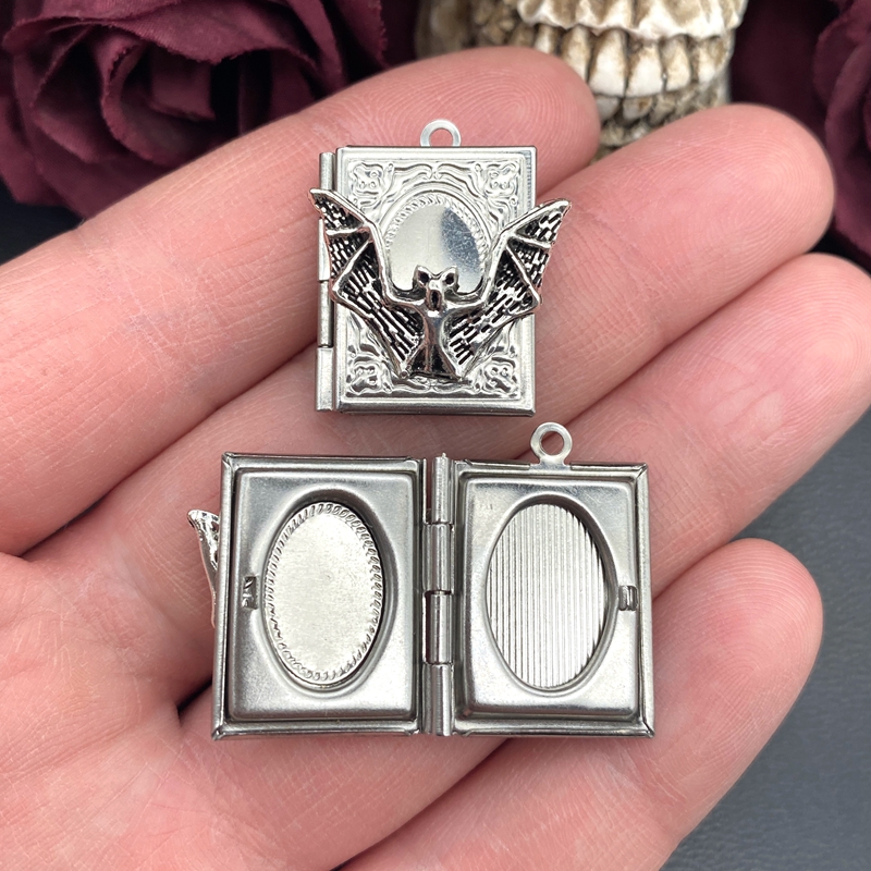 2pcs 27*22mm Bat Book Locket C – Jewelry Making Books Bewertung und Preis